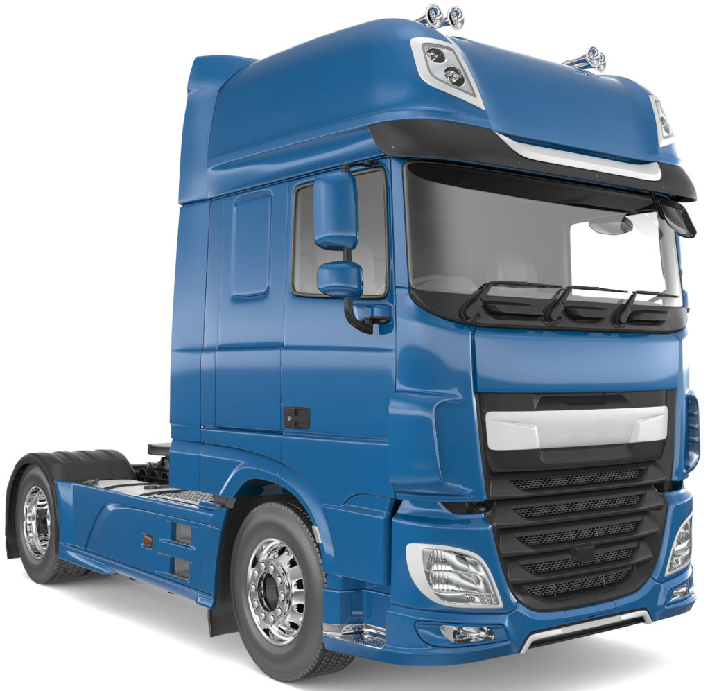 Blue cabin truck